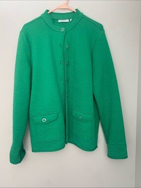 Isaac Mizrahi Bright Green Quilted Jacket